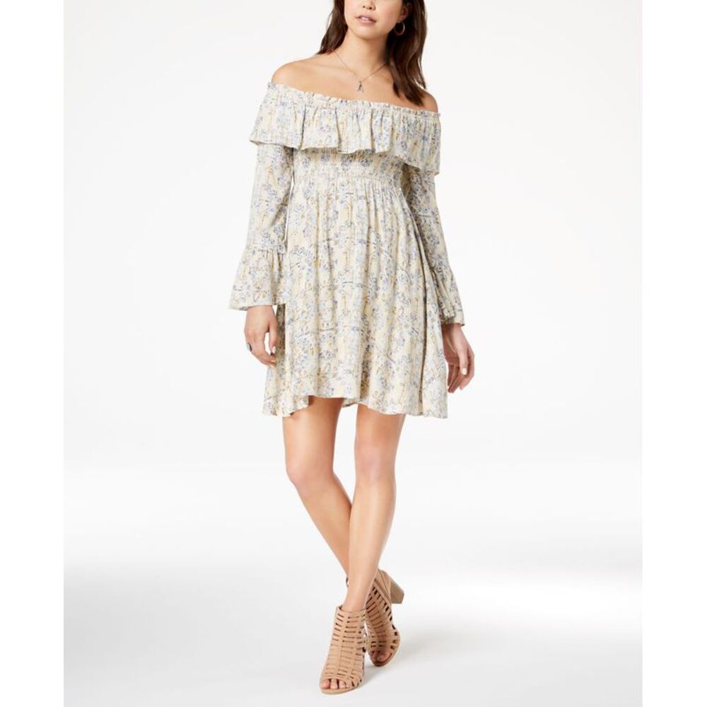 American Rag Juniors Printed Off The Shoulder Dress
